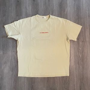 Madhappy Tee made in the U.S.A., T-Shirt in Pale Yellow, Medium